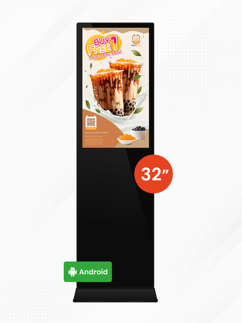 32" Android Floor Standing Kiosk (ไม่สัมผัส)