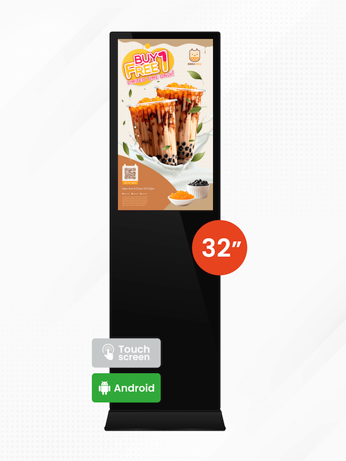 32" Android Floor Standing Kiosk (ระบบสัมผัส)
