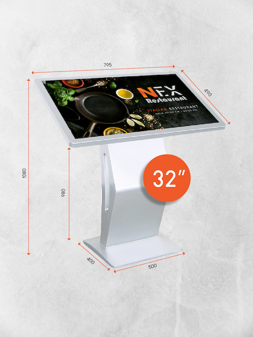 K-Stand Kiosk ขนาด 32 นิ้ว ด้านหลัง