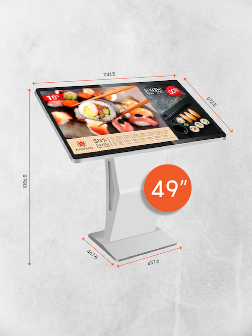 K-Stand Kiosk ขนาด 49 นิ้ว ด้านหลัง