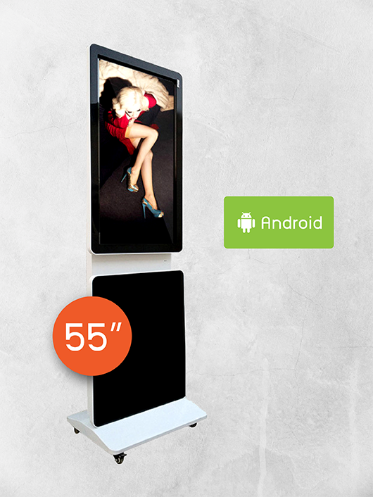 Rotating Screen Kiosk ขนาด 55 นิ้ว ด้านหลัง