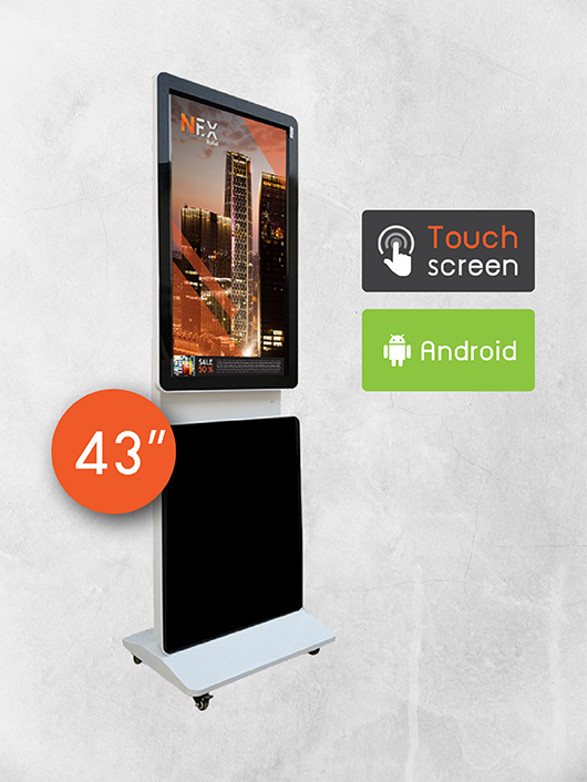 43" Android Rotating Screen Kiosk (ระบบสัมผัส)