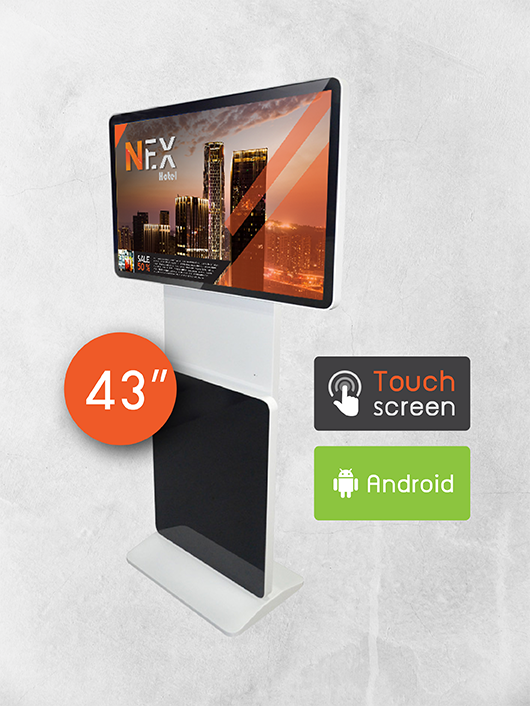 Rotating Screen Kiosk 43 นิ้ว แบบสัมผัส ด้านหลัง