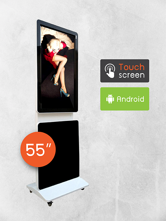 Rotating Screen Kiosk ขนาด 55 นิ้ว แบบสัมผัส ด้านหลัง