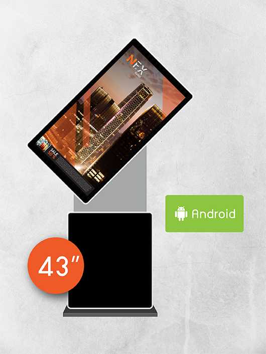 Rotating Screen Kiosk ขนาด 43 นิ้ว ด้านหลัง