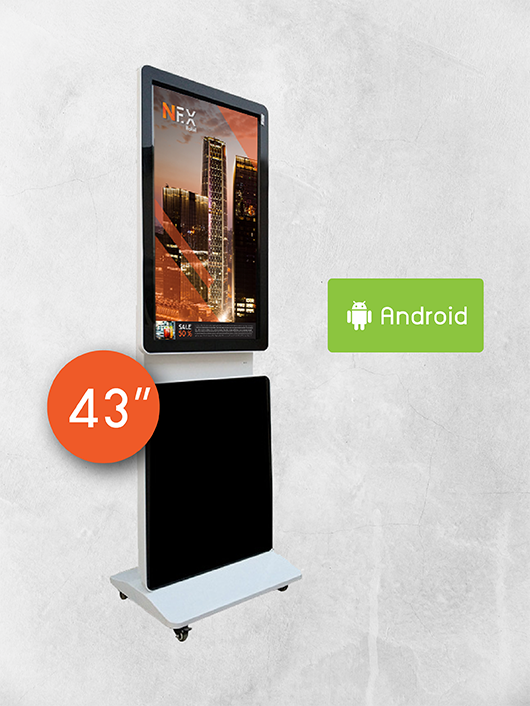 Rotating Screen Kiosk ขนาด 43 นิ้ว ด้านหลัง